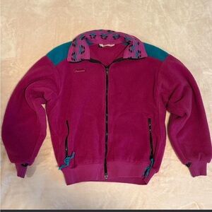 Magenta/blue Columbia fleece